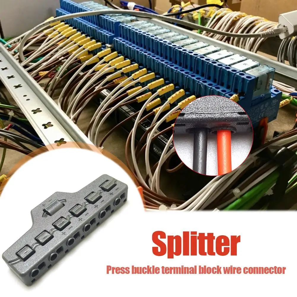 Practical Push-In Terminal Block Safe Distribution Plug-In of Led Lighting Pressing The Splitter Children Toy