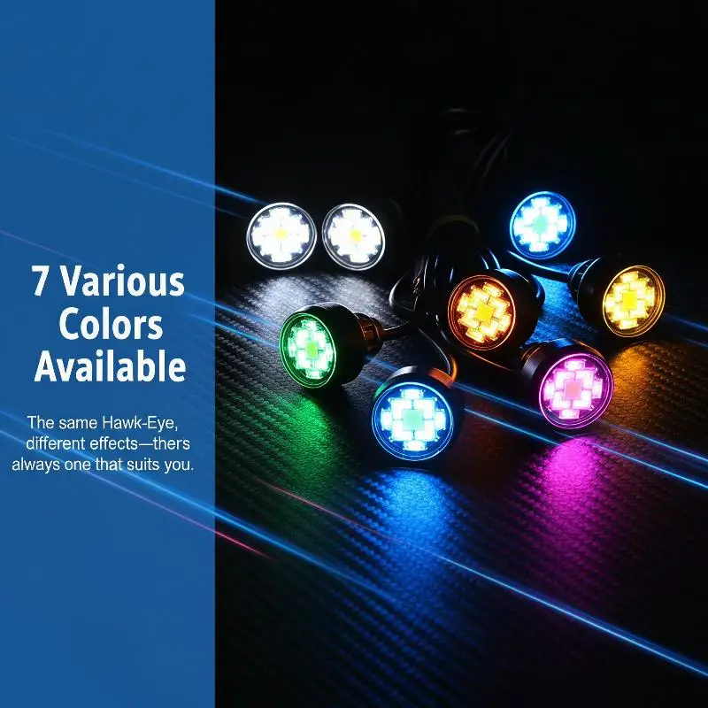 NEW 20mm Round Eagle Eye LED Marker Light 12V 10W Waterproof DRL Backup Reverse Parking Lamp Retrofit for Car Motorcycle Trailer