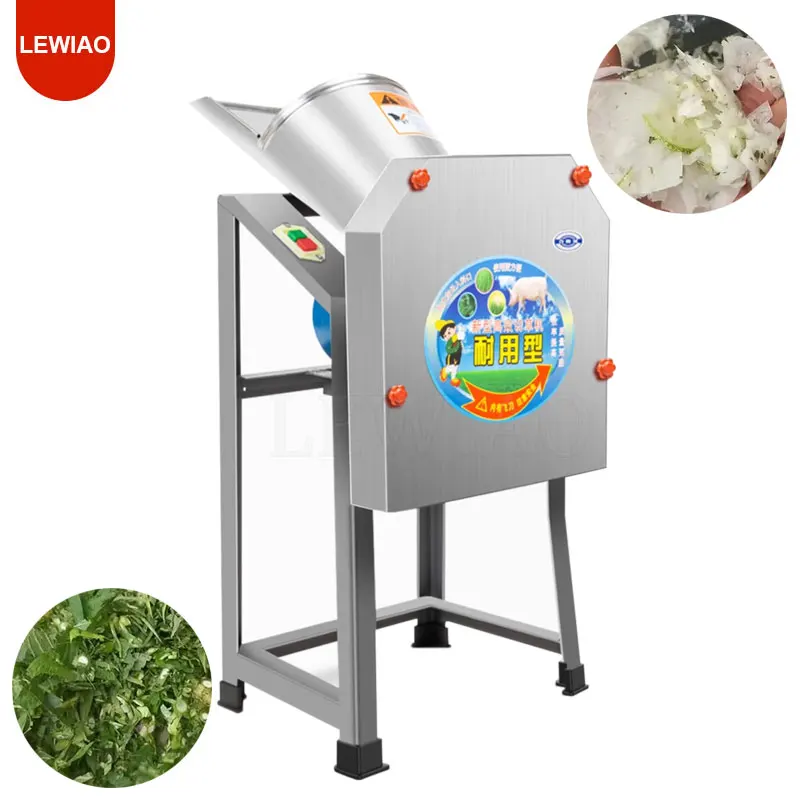 Electric 1000W Grass Chopper Machine Stainless Steel Vegetable Slicer Grass Chopping Green Feed Crusher Melon Cutting Machine