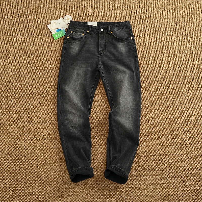 

Облегающие прямые джинсы, мужские хлопковые эластичные джинсы с водной талией, легкие повседневные длинные джинсы Bla ey