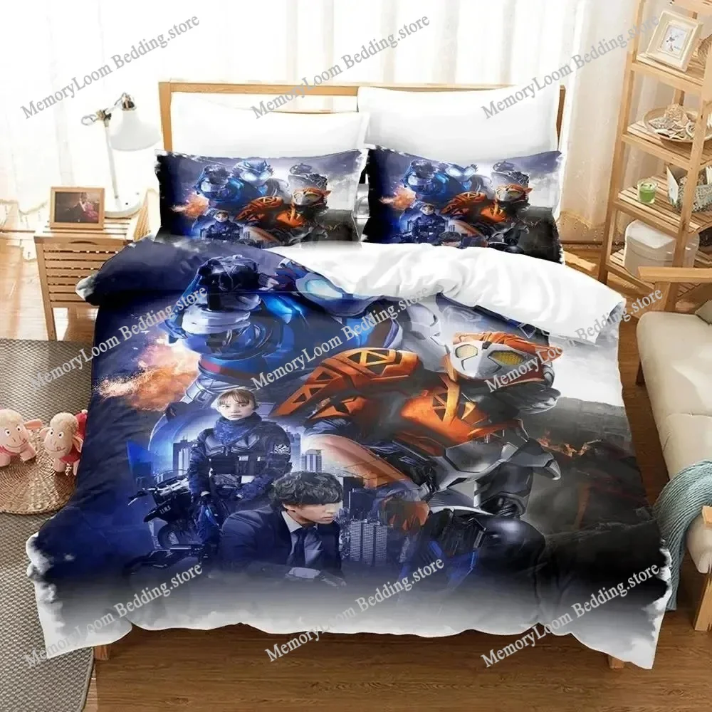 

Home Textile Cartoons Fun Kamen Rider Zero-One Duvet Cover Pillow Case Boy Girl Bedding Set King/Queen/Twin Size Soft Polyester