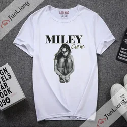 Retro Miley Cyrus  T-Shirt for Fan Tops Hippie Clothes for Men Unisex Graphic Y2k Summer Clothes for Fashion Streetwear