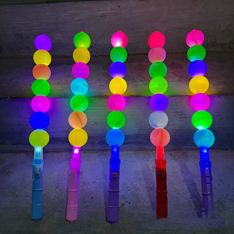 عصا فلورسنت قرع LED واحدة، عصا إضاءة متوهجة ملونة، لعبة هتاف للحفلات الموسيقية الوامضة