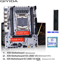 Kit de Placa Base QIYIDA X99, Xeon LGA2011-3 E5 2680 V4, 1x8gb=8GB DDR4, SATA, PCI3.0, NVME, M.2, X99H5, Computadora para Juegos