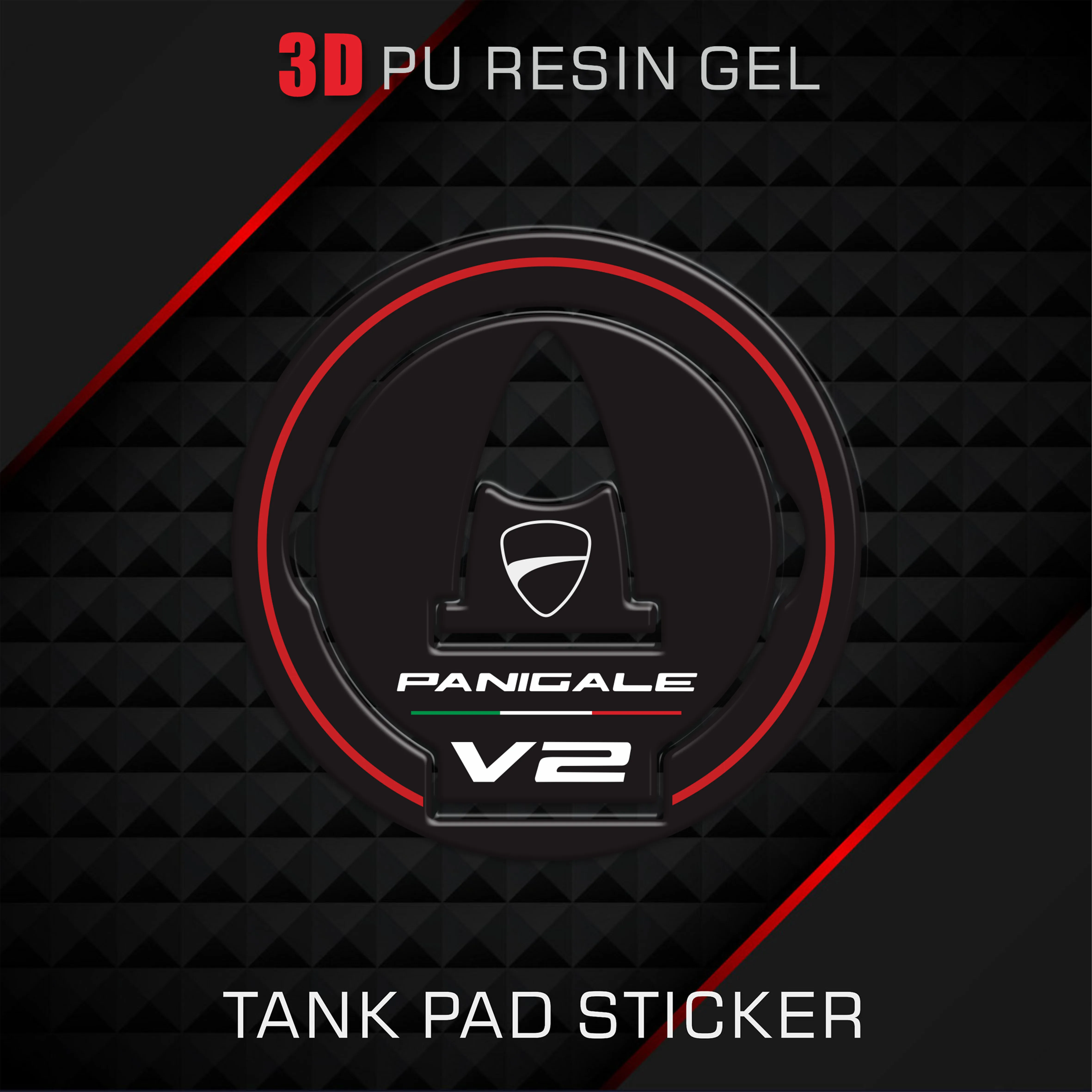 For  Panigale V4 V4R V4S V2 SBK 3D Motorcycle Gas Fuel Oil Tank Pad Protector Decals Stickers Tank Pad Resin Fits