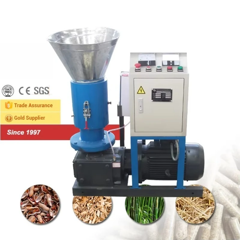 Anyang Gemco Zlsp precio al por mayor uso doméstico agrícola molino de pellets de madera de paja de cáscara de biomasa que hace la máquina