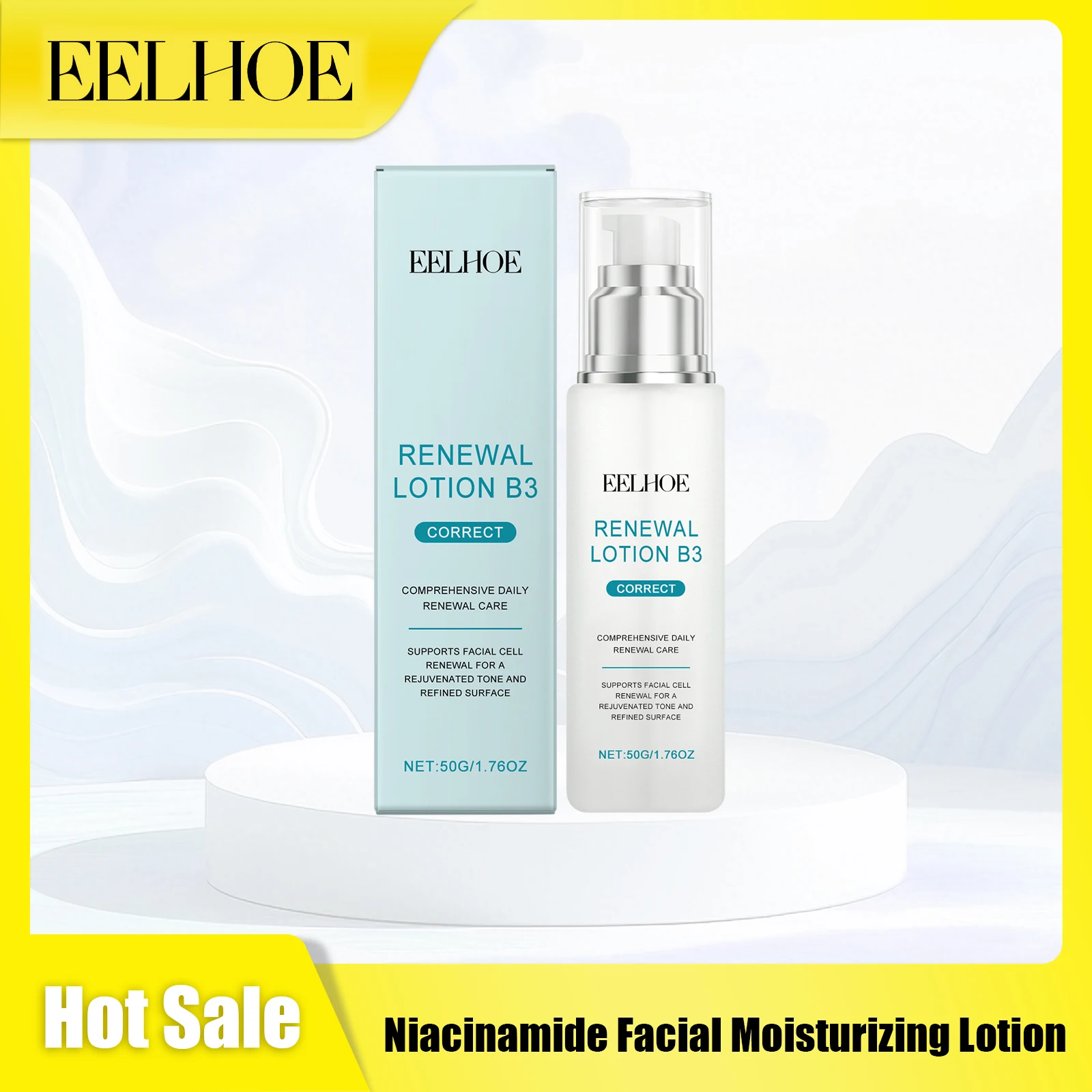 

Eelhoe Niacinamide Facial Moisturizing Lotion Keep Nourishing Dry Firming Treatment Fade Fine Lines Shrink Pores Face Care Cream