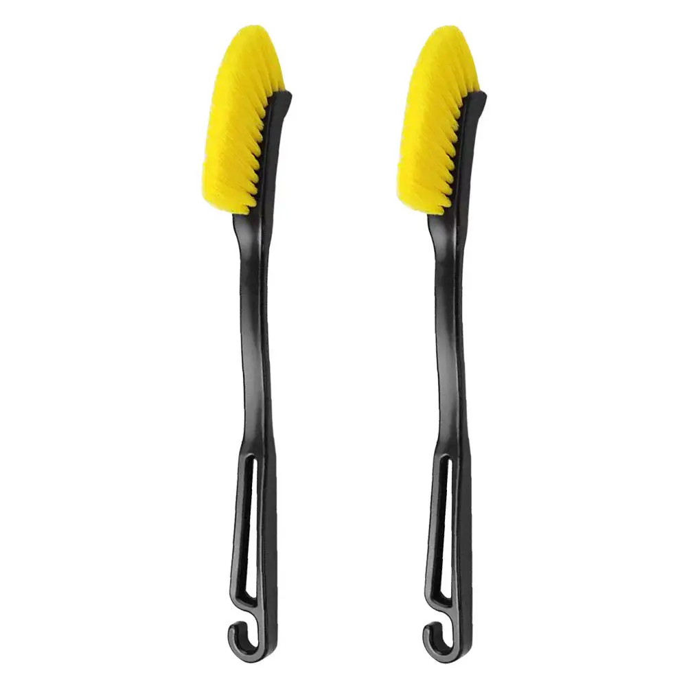 2Pcs Car Detailing Brushes Tire Cleaning Brushes Soft Bristle Wheel Rim Cleaner Interior Exterior Multi Use Tool