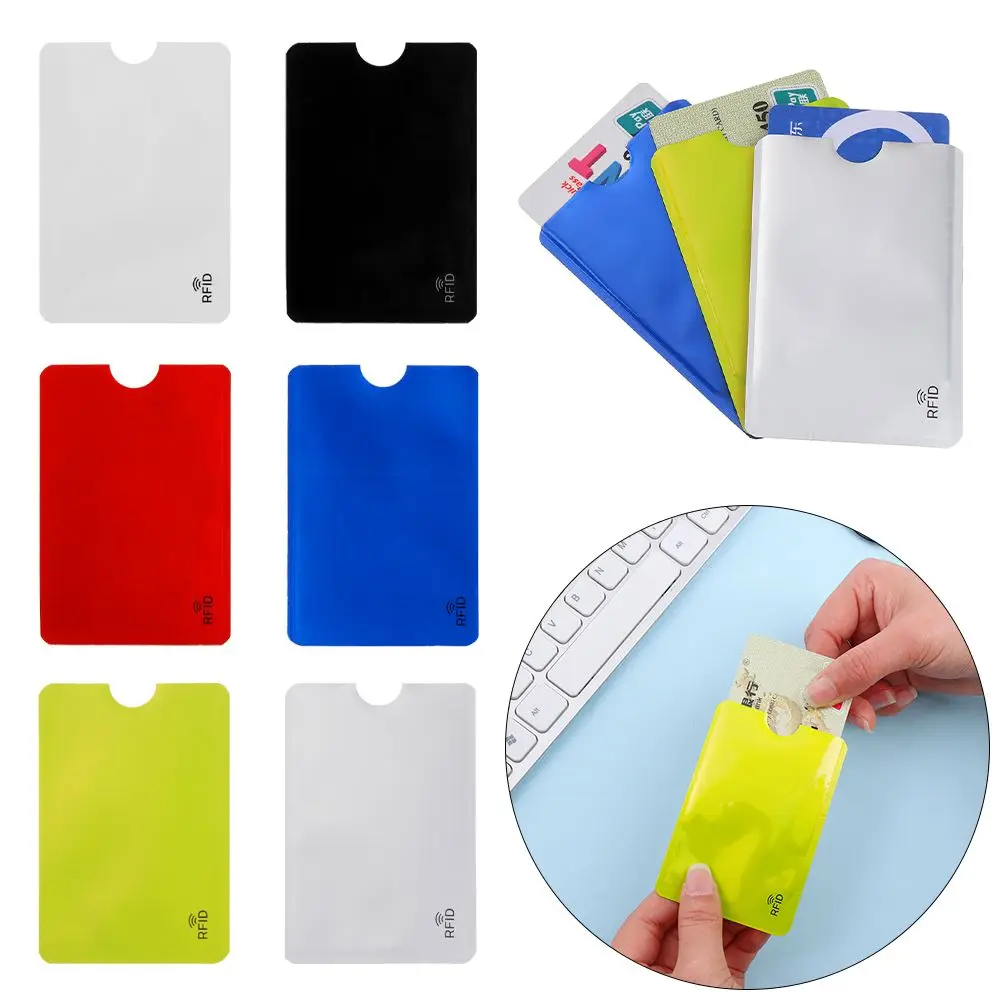 Anti Thief Rfid Card Holder, Cover Safety Protect Case, Bloqueio de Cartões de Crédito, Alumínio, 5pcs