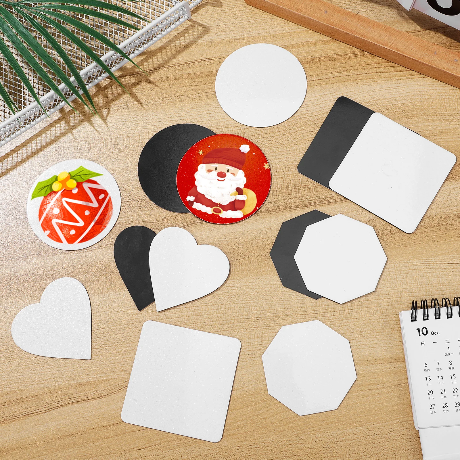 

16Pcs Sublimation Magnets for Fridge Magnetic Blanks Ornament Crafts with Hold on Metal Surfaces Magnetic Party Favors