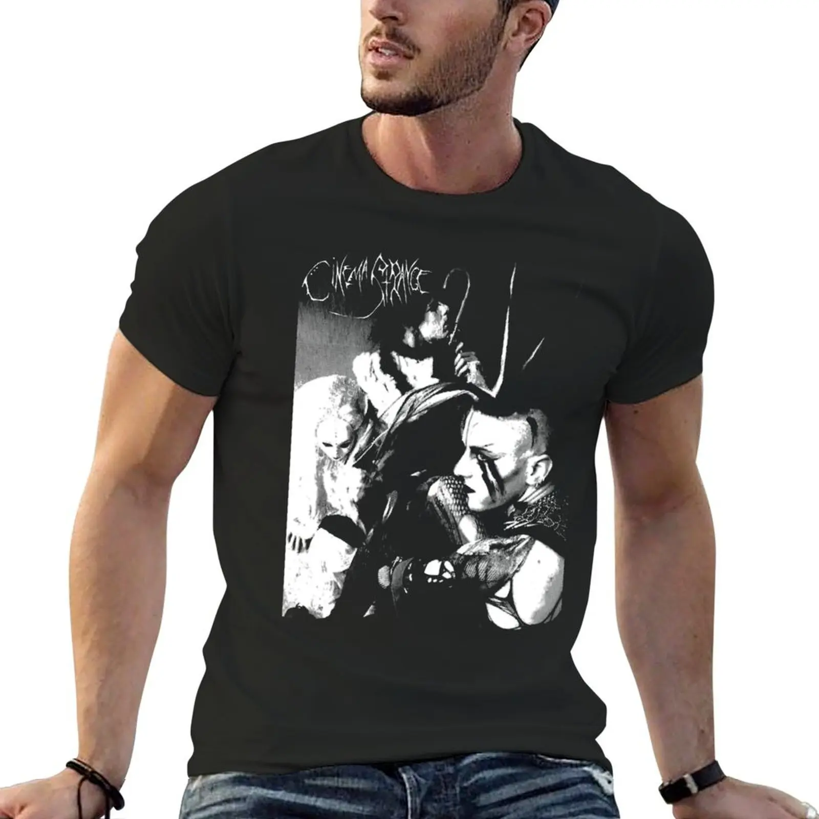 

Cinema Strange deathrock T-Shirt summer top anime tshirt anime shirts men