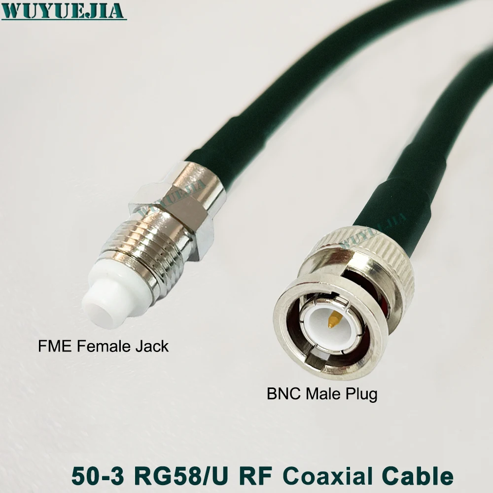 

10CM-30M BNC Male to FME Female RG58/U 50Ohm Low Loss RF Coaxial Cable For Radio Antenna Modem Wireless Communication Equipment