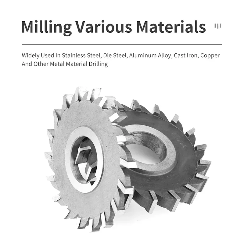 Hot 1PCS 50mm 63mm 75mm 80mm 100mm 125mm 130mm 150mm HSS Three Straight Tooth Blade Face Milling Cutter,4mm-20mm thickness