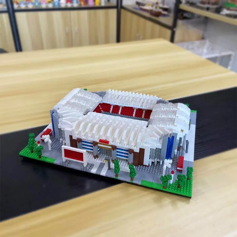 Barcelona Estadio de fútbol Micro conjuntos de bloques de construcción Mini ladrillos arquitectura Mini ladrillos juguetes para adultos regalo de campo de fútbol