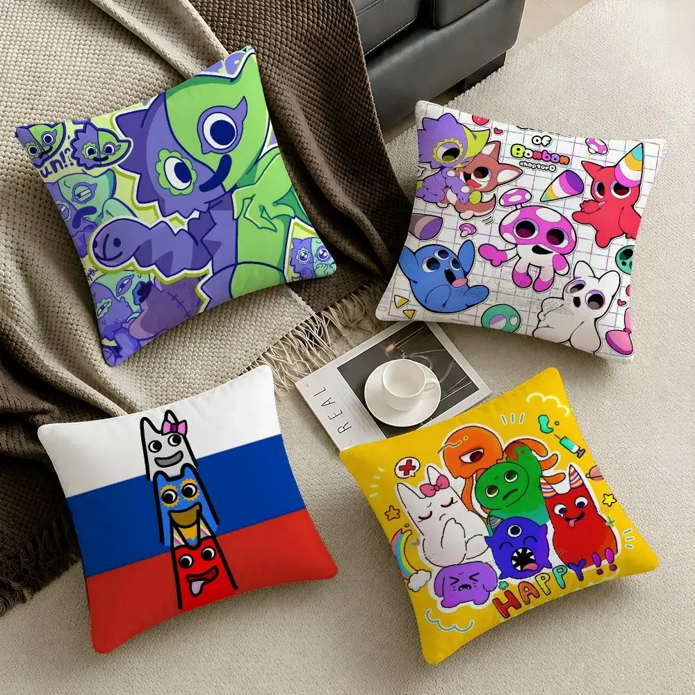 Game Garten Of Banban Horror Cushion Cover  Throw Pillow Soft Short Plush Cozy Durable Colorfast Sofa Bedroom Home Decor Gift
