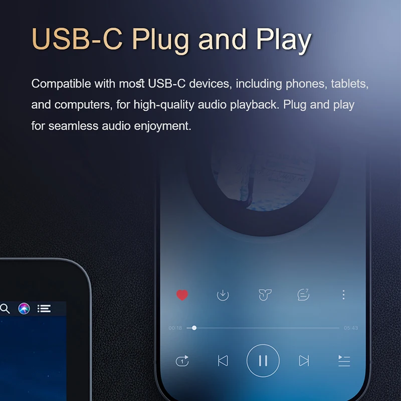 Audirect Atom 4 الصوت المحمول DAC/Amp ESS9281AC Pro فك رقاقة Op-amp RT6863C * 2 مع 3.5 مللي متر 4.4 مللي متر مخرجات فك مكبر للصوت