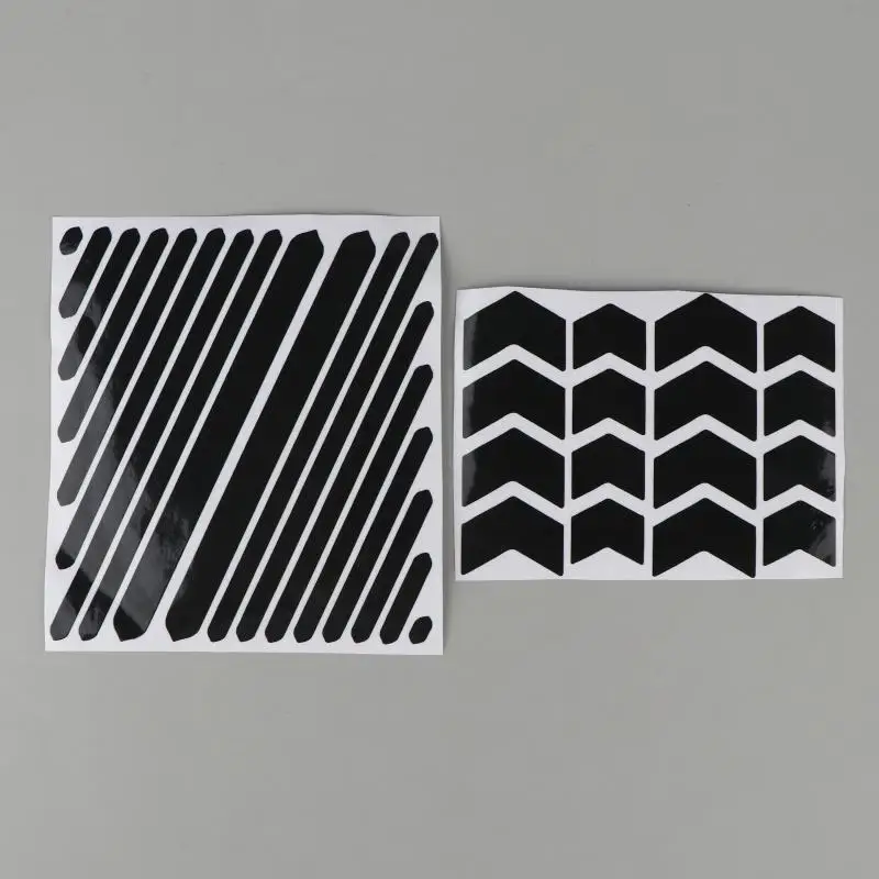 1Set Reflective Film Helmets Invisible Black Reflective Stickers Arrow Style Reflective Tape For Motorcycle Car body Bikes