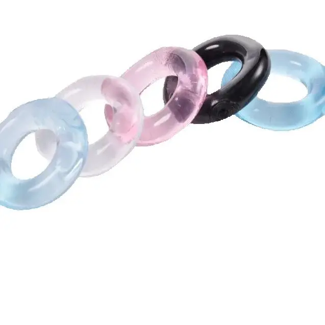 Tri color crystal penis ring adult sex lock ring