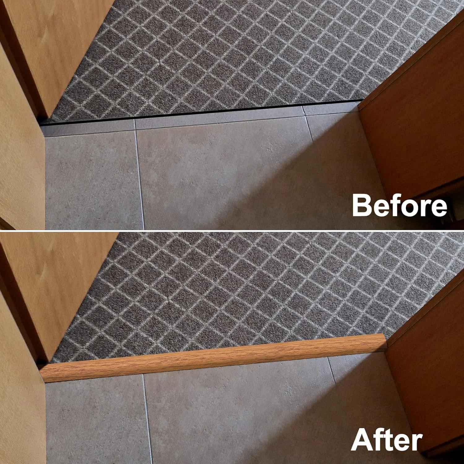 1PC 1mx3cm Floor Transition Strip Self-Adhesive Waterproof PVC Cuttable Wear-resistant Sealing Carpet To Tile Floor Door view 5