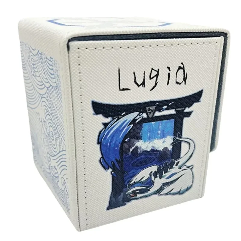 Pokemon PTCG Lugia Animation Characters Self Made Leather Card Storage Box Anime Classics Game Collection Cards Toy Gift