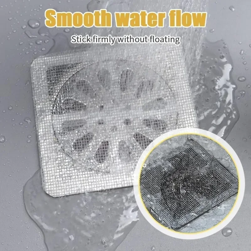 Disposable Hair Catcher Mesh Anti-blocking Filter Floor Drains Sticker Shower Cover Kitchen Bathroom Sink Shower Strainer Mesh