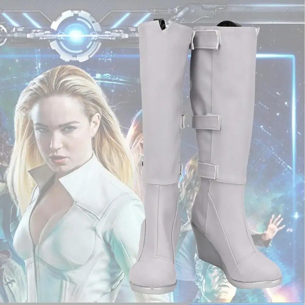 

Legends of Tomorrow Sara Lance Cosplay Boots Wedge Heel Shoes Custom Made Any Size