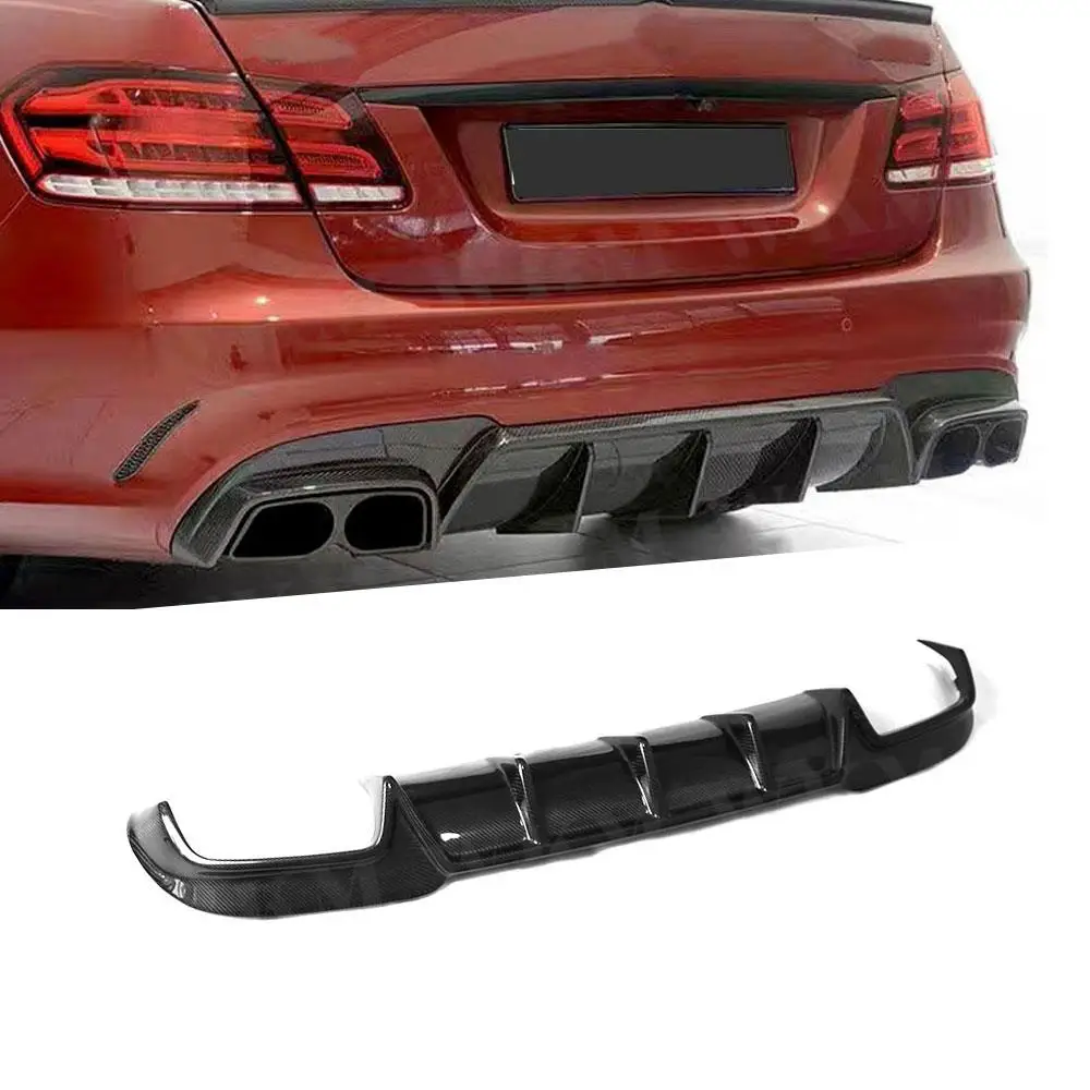 

Carbon Fiber Rear Lip Diffuser Spoiler For Benz E Class W212 E260 E300 E400 E63 AMG Sport 2014 -2016 Rear Bumper Guard FRP