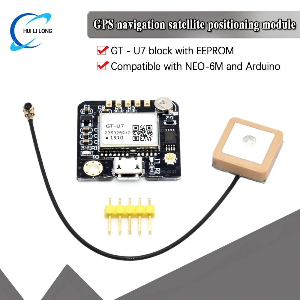 GT-U7 GPS-модуль навигационного спутникового позиционирования, совместимый с NEO-6M 51, однокристальный микрокомпьютер STM32 для Arduino