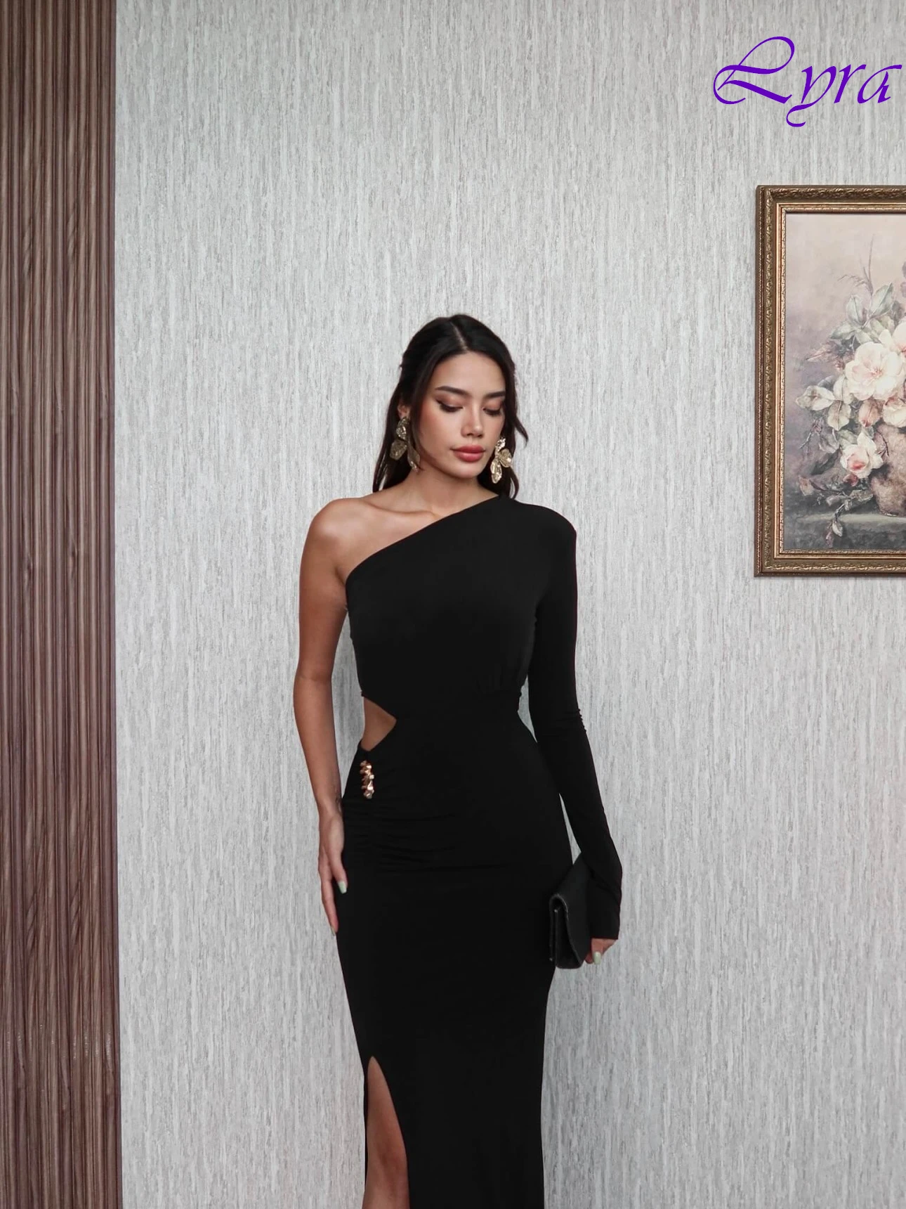 

Customized Straight One Shoulder Elegant Evening Dress and Fashion Temperament High Quality Party Gowns Delicate Prom Dress