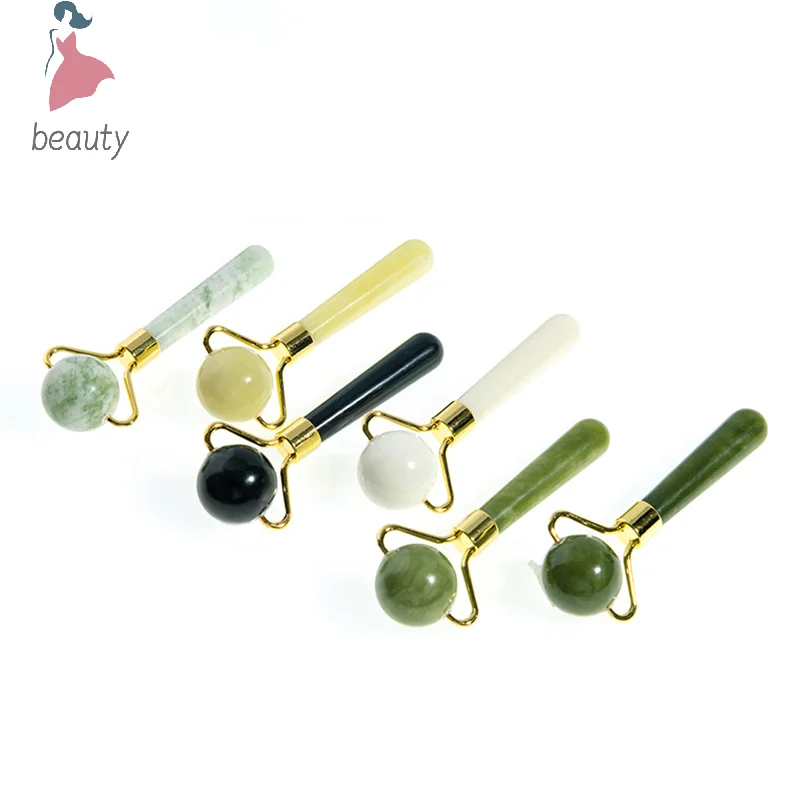 Natural Jade Ball Face Roller Gua Sha Scraper Massager Facial Eye Beauty Massager Roller Face Lifting Wrinkle Remover Skin Care