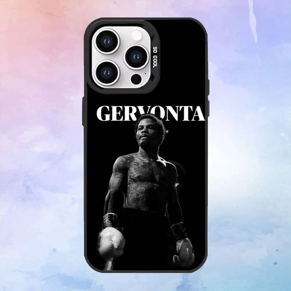 حافظة هاتف G-Gervonta Boxer D-Davis لهاتف iPhone17,16,15,14,13,12,11 Plus، Pro Max غطاء مقاوم للصدمات باللون الأسود غير اللامع #5
