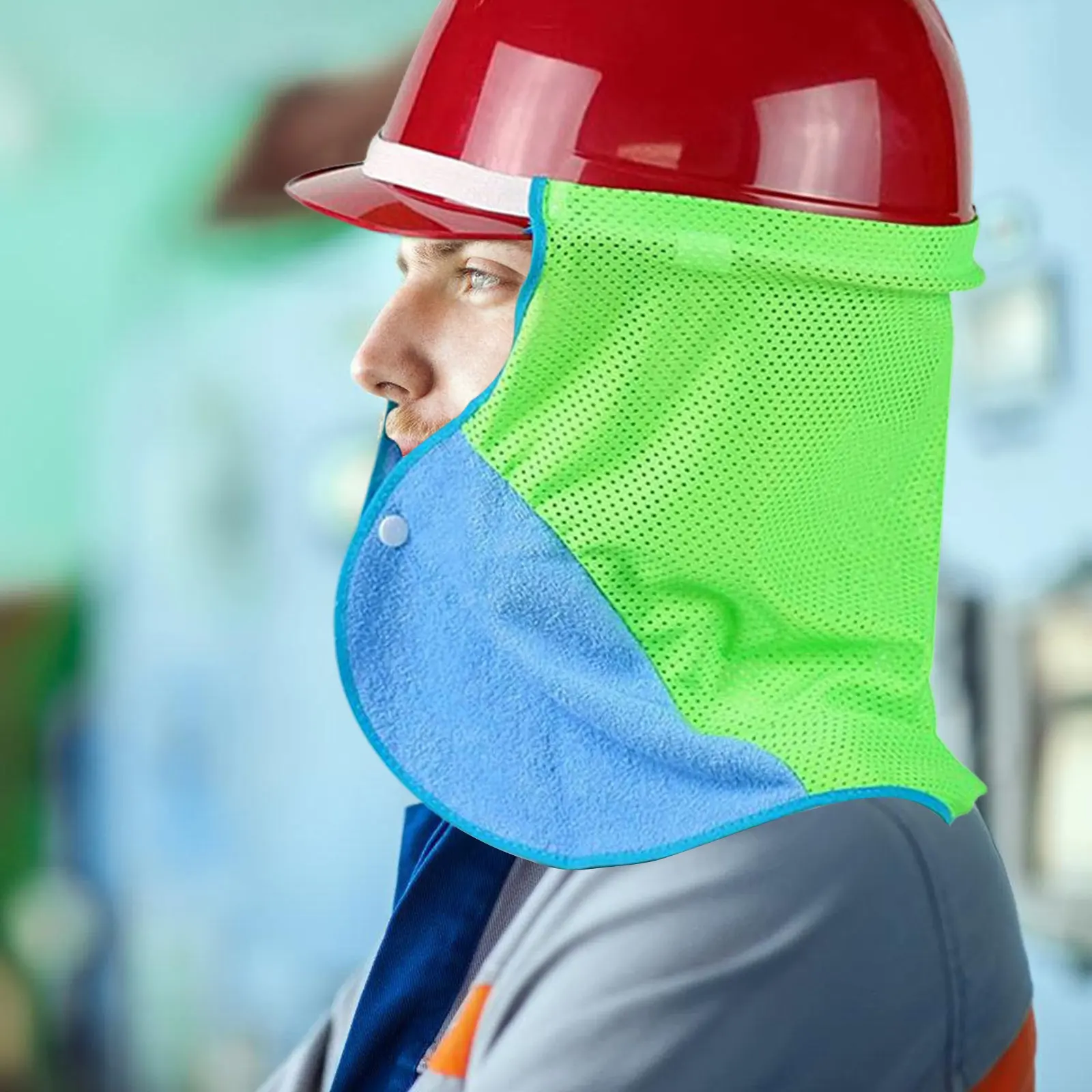 

Hard Hat Neck Sunshade Cotton Adjustable Cooling Brim Guard Sun Visor Shade Uv Protection Safety Outdoor Work