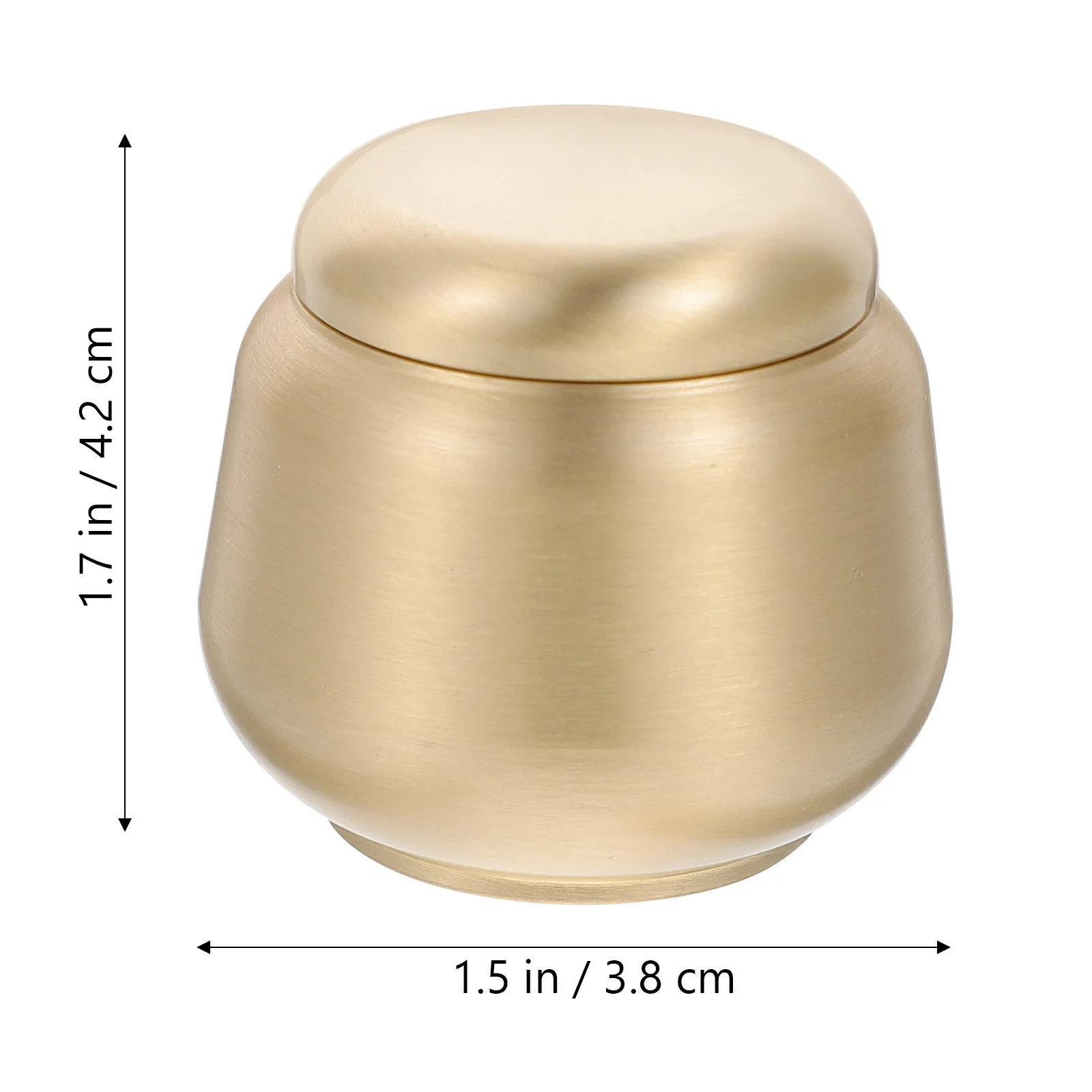 علبة شاي نحاسية جرة ذهبية قوية مختومة لتخزين الشاي حبوب البن الأعشاب الطب نضارة حارس متعدد الوظائف #2