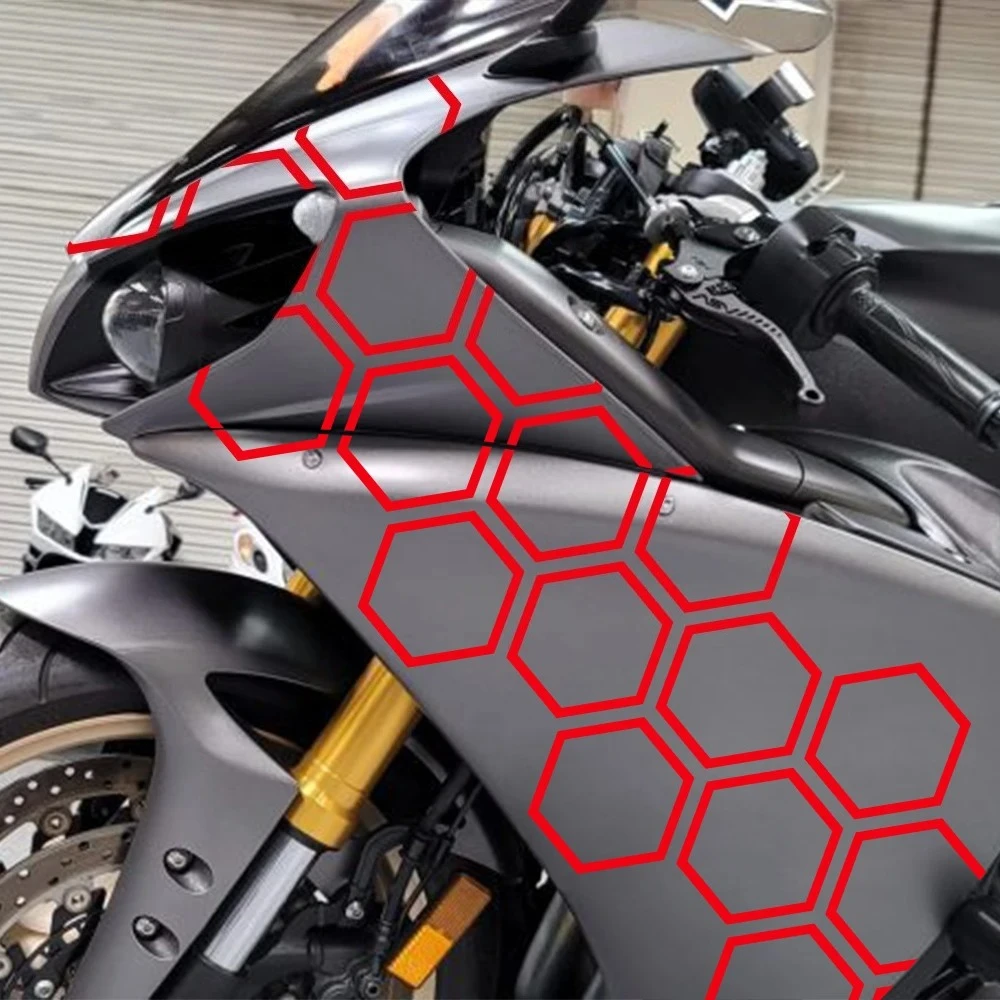 

Шестиугольная наклейка-пчелиная сота для автомобиля, водонепроницаемая виниловая наклейка, персонализированная наклейка для мотоцикла, украшение для кузова автомобиля, аксессуары для стайлинга