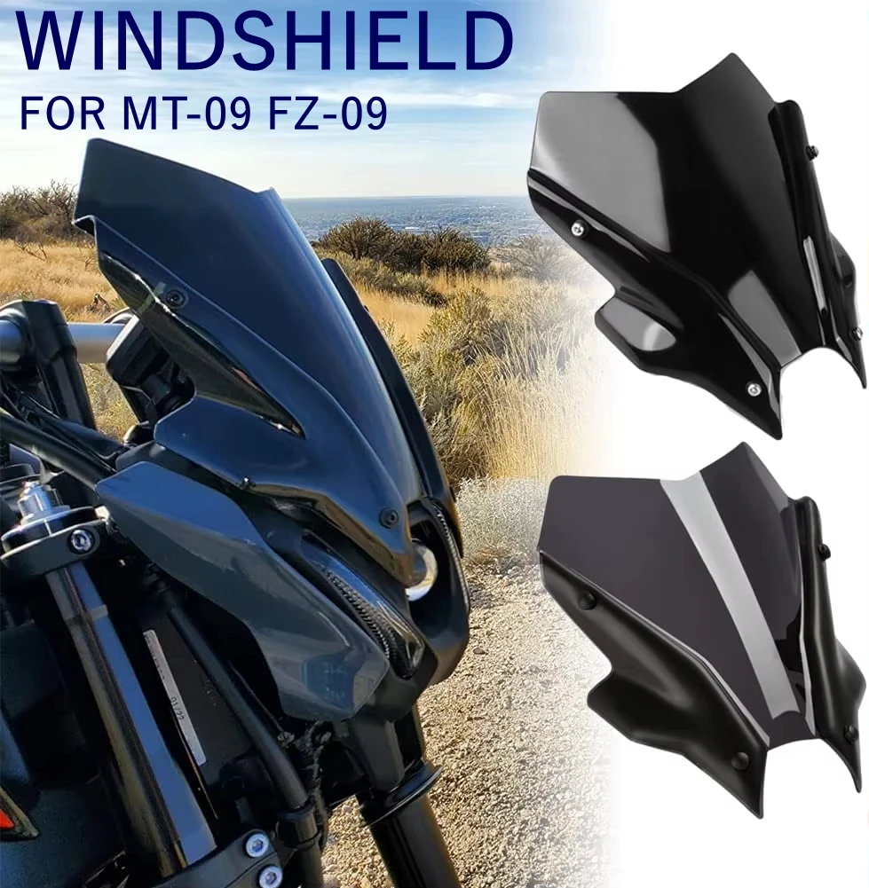 

Motorcycle Windshield Windscreen For Yamaha MT-09 MT09 MT 09 SP FZ09 FZ-09 FZ 09 2021-2023 Sport Visor Screen Wind Deflector