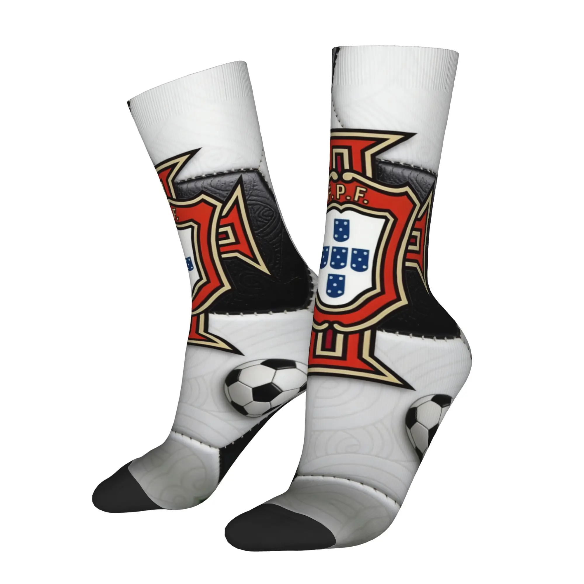 Funny Happy Portugal Vintage Harajuku  Hip Hop Novelty Casual Crew Sock Match Day Essentials