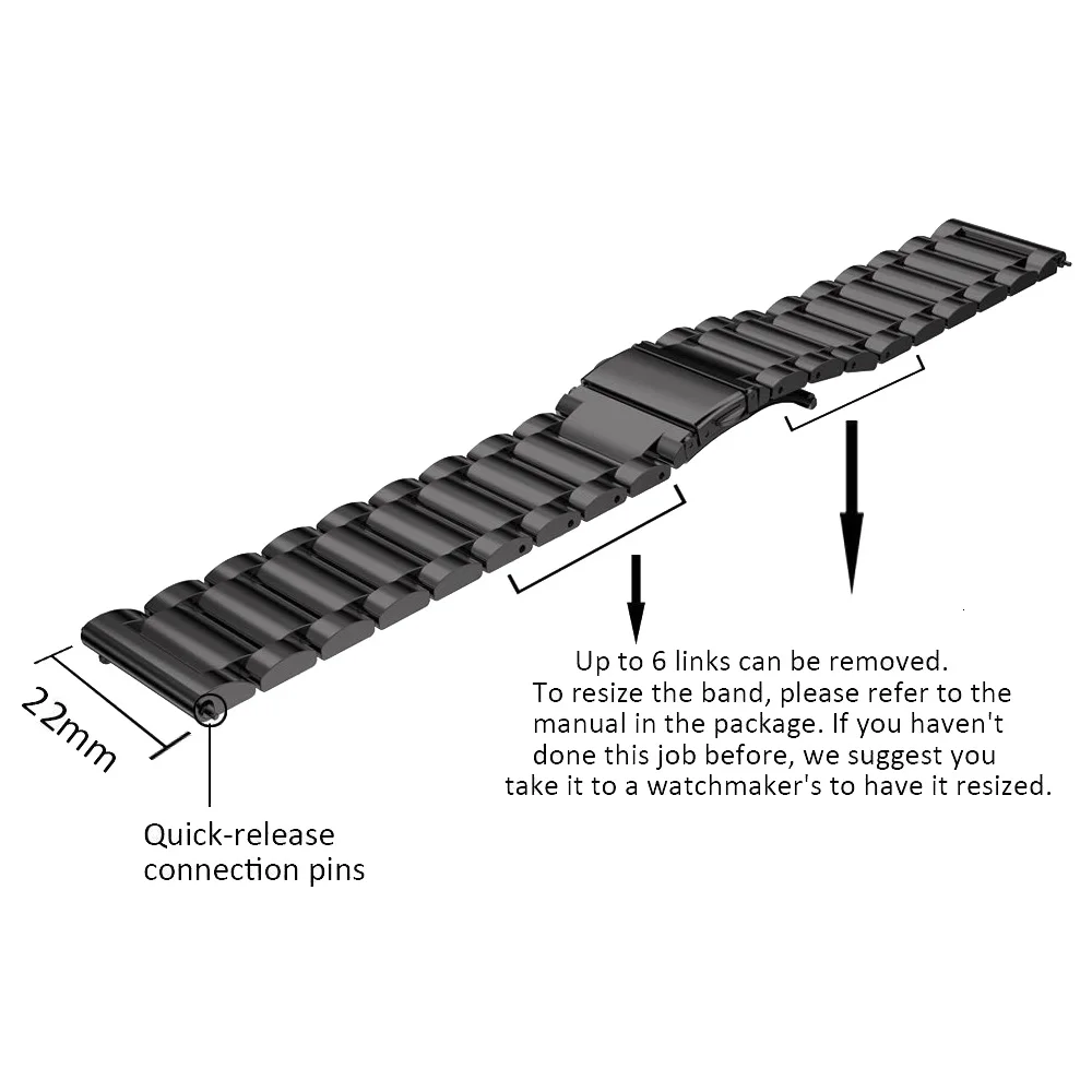 22mm Stainless Steel Watchband For Xiaomi Watch S3/S2/S1/Active/Pro Metal Strap Band Bracelet For Xiaomi Watch 2 Pro Wristband