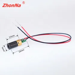 MINI Red Locate Laser 650nm 5mW 6mm Cross Line Dot 6X13mm Głowica przemysłowa LD Moduł laserowy Pozycjonowanie medyczne 3 do 4,2V