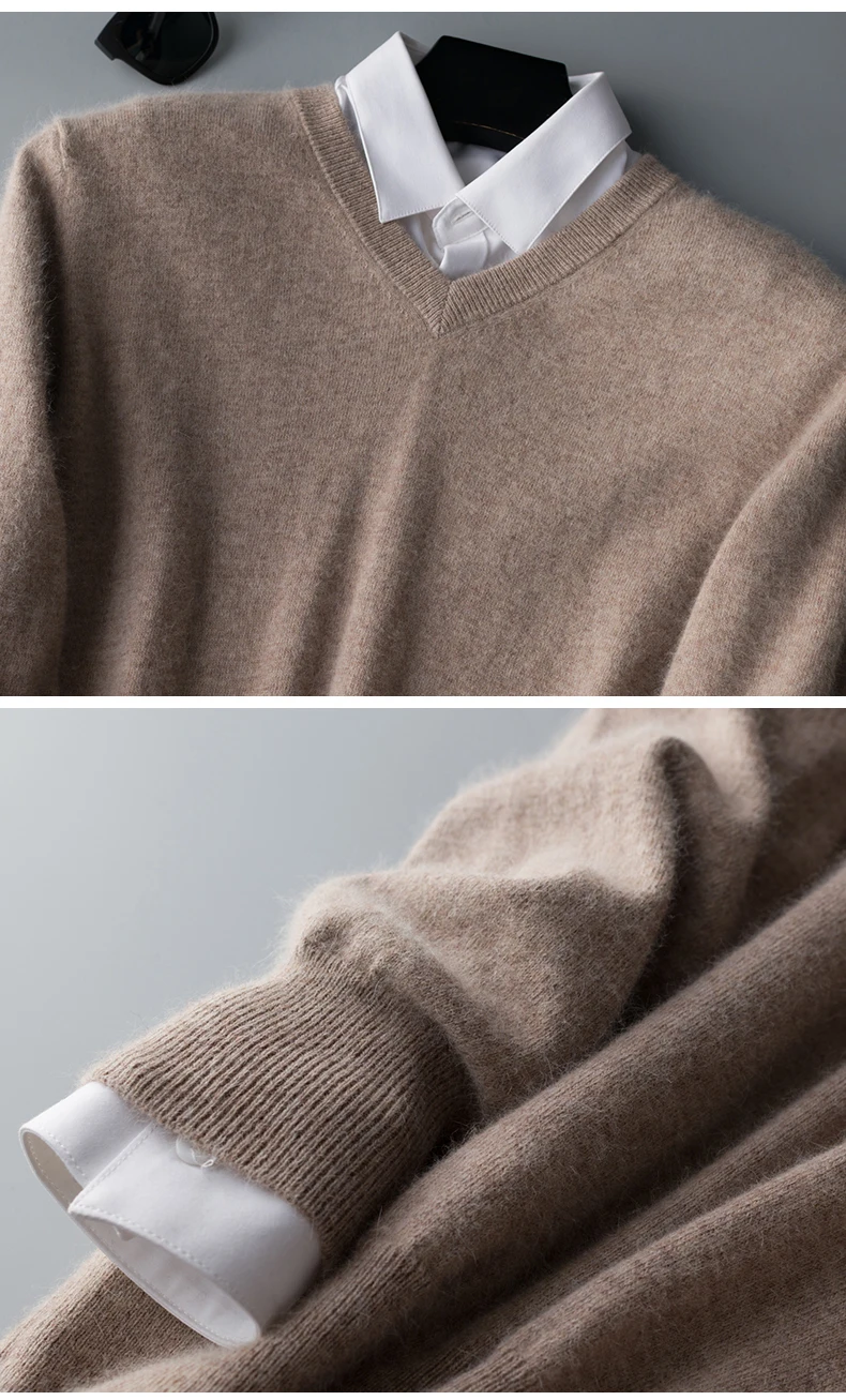 Kaschmir-Baumwollpullover für Herren, 2024, Herbst-Winter-Jersey, Pullover, Robe, hombre, Pull-Homme, Hiver-Pullover, Herren, O-Ausschnitt, gestrickte Pullover – Detail 21