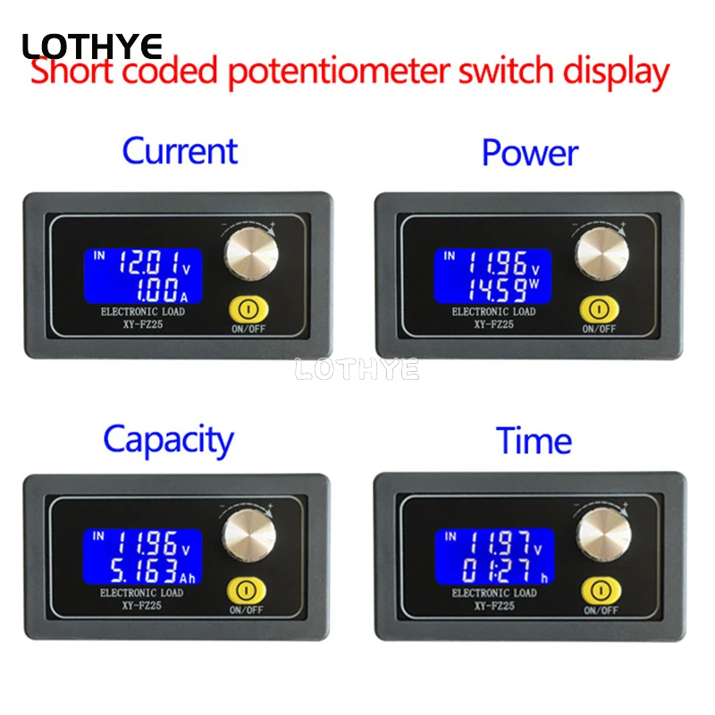 Adjust Constant Current Electronic Load 1.5v~25v 5A 35W Battery Tester Discharge Capacity Meter With TTL Communication FZ35 FZ25