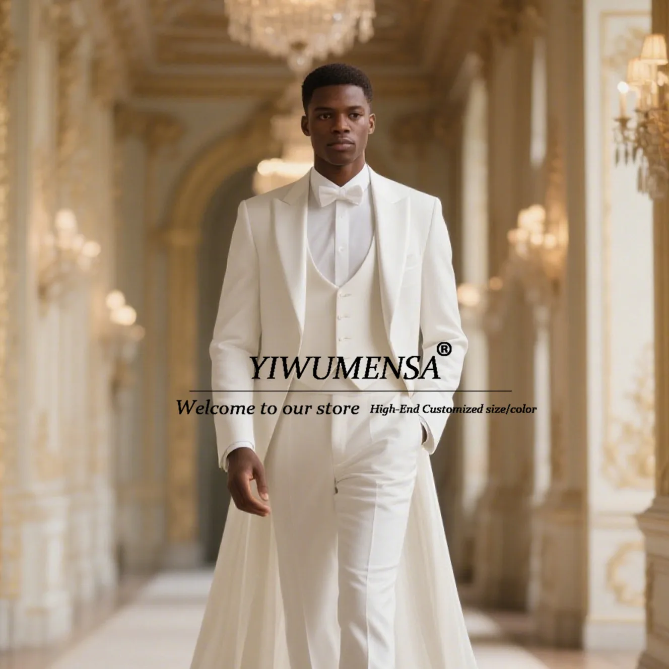 

Classic Wedding Tuxedo Suits Long Customized Single Breasted Prom Blazers Groom Formal Dinner Party Men's Outfit traje de hombre