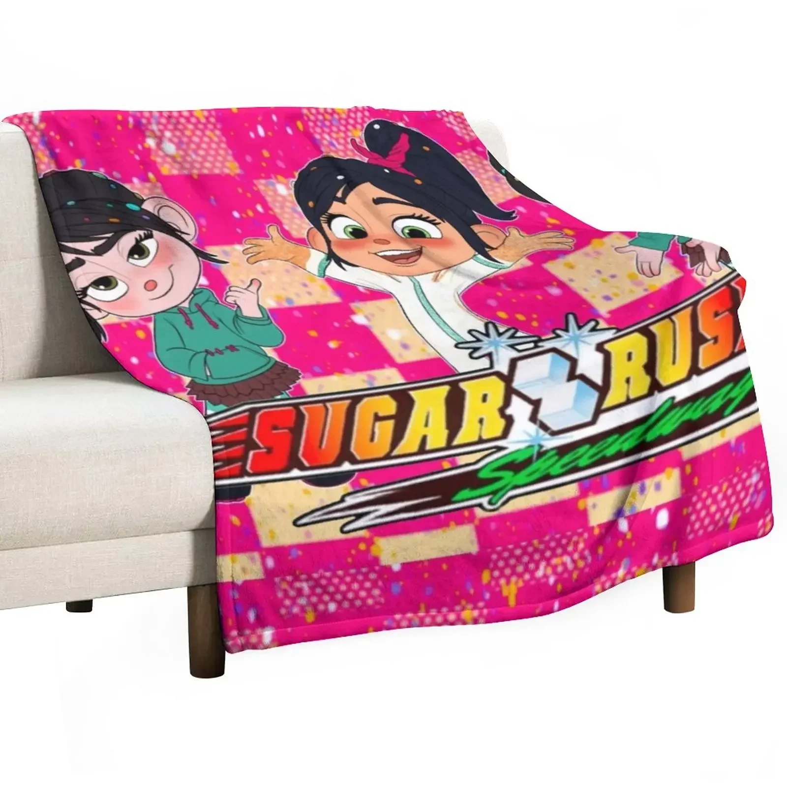 Sugar Rush - Vanellope Von Schweetz Throw Blanket blankets ands Warm Blankets