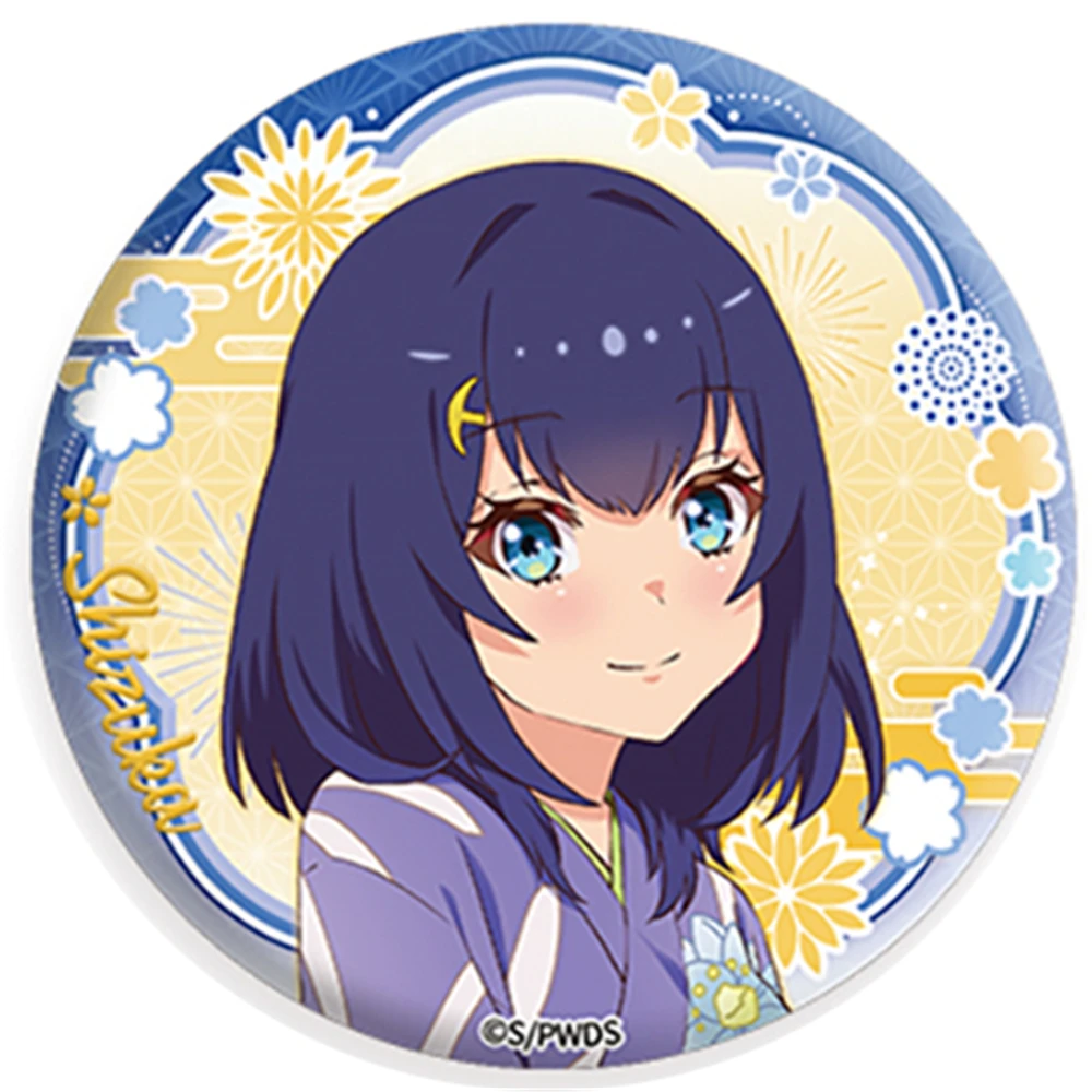 58mm anime mundo dai estrela otori kokona shizuka kathrina grave cosplay traje crachá pino spte flandres broche ﻿   Adereço Natal Gilf