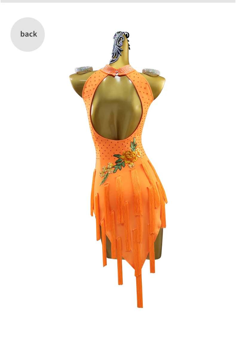 2026 Lateinamerikanischer Tanzrock Party-Federkleid Elegantes Sport-Abschlussball-Outfit Samba-Wettbewerbskostüm Mädchen Sexy Cabaret-Tanzkleidung – Detail 10