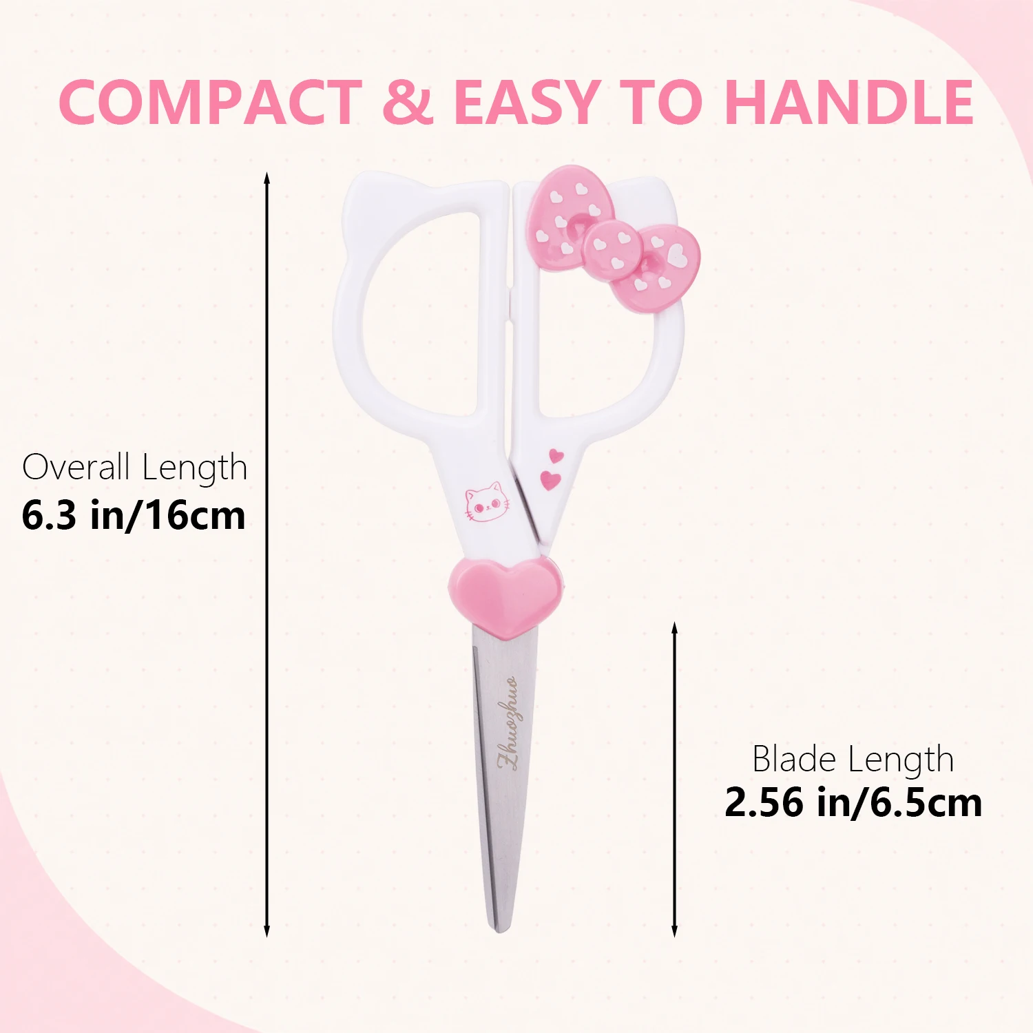 ZHUOZHUO Titanium-Coated Craft Scissors Set, 3 Pack, 6.3 in, Multicolor