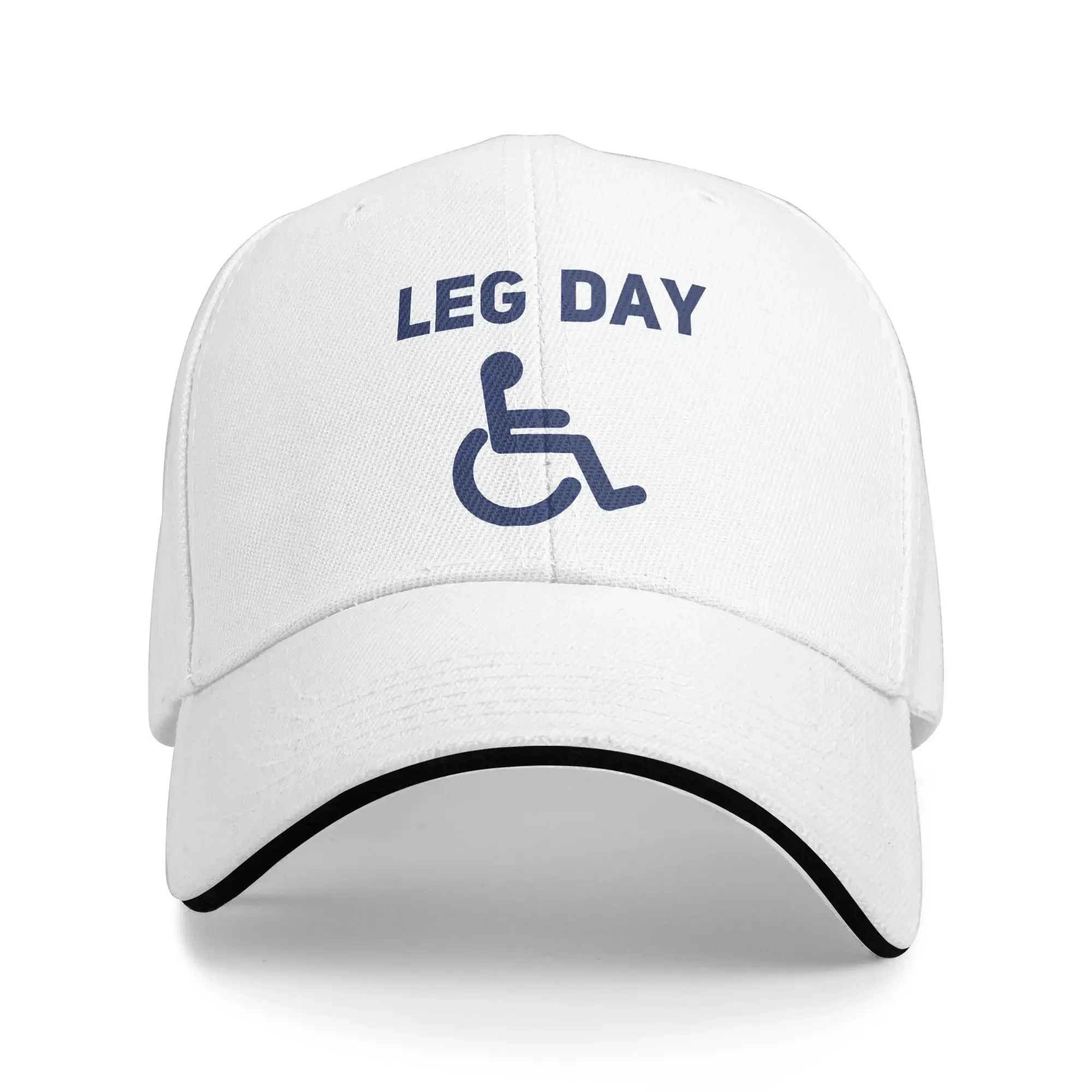 New Leg Day Funny Handicap Sandwich Hat Men Women ,Popular,Baseball Caps Hat Adjustable Polyester Sun Caps Summer Caps