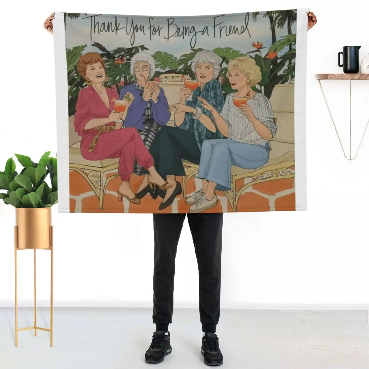 Thank You For Being a Friends Golden Girls Throw Blanket For Baby Sofa Quilt Sleeping Bag Sofa heavy to sleep Blankets