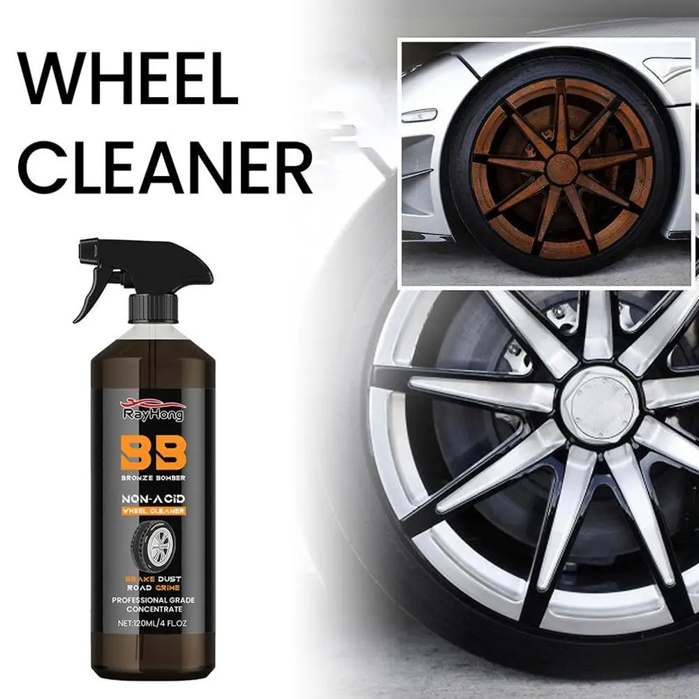 

2pcs Powerful Car Wheel Cleaner Metal Dust Remover Spray For Wheels And Tires Scratch Repair Polishing Car Cleaning Kit