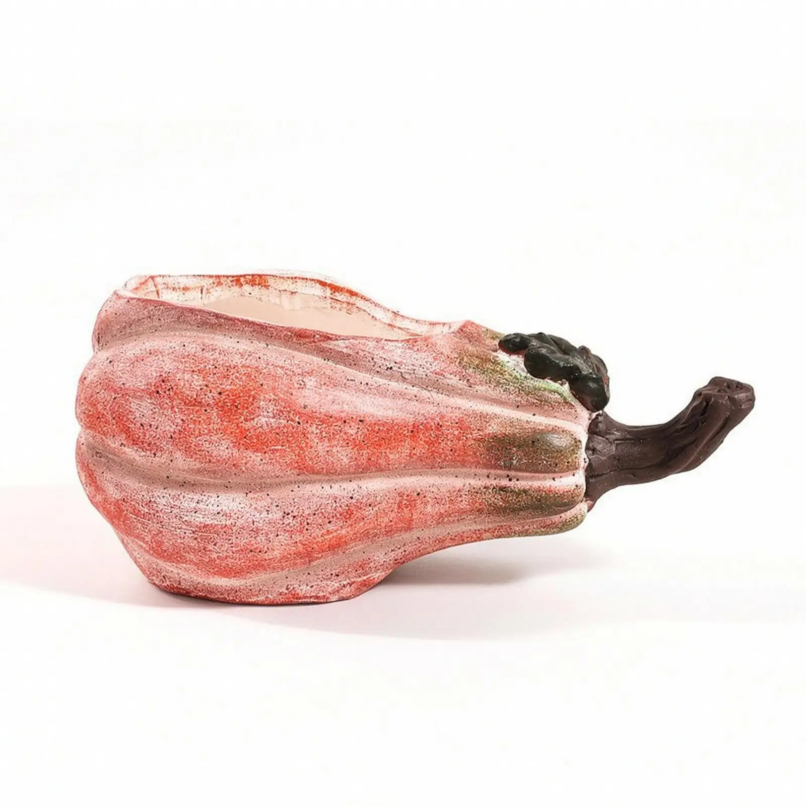 Pumpkin Planter Festive Pumpkin-Shaped Plant Pot Halloween Planter with Embellishment for Gardeners, Garden, Patio, Balcony