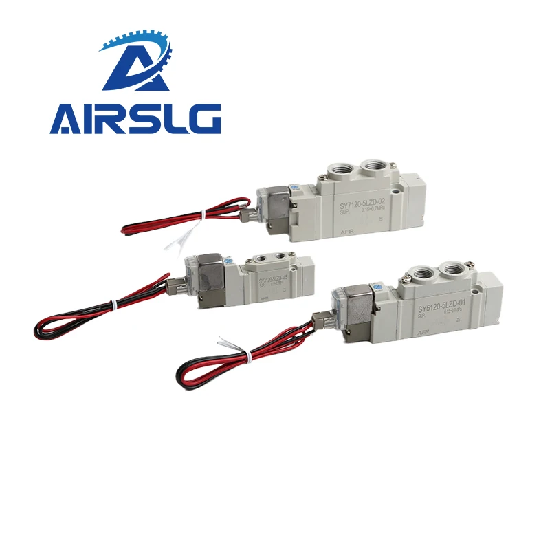 

SMC Type high quality 5 port 2 Solenoid Valve SY3120 SY5120 SY7120-4LZD/5LZD/6LZD Normal Closed Internal Pilot Automation Valve